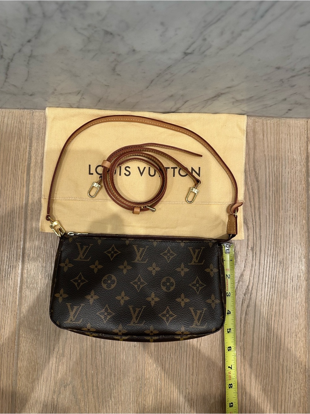 Louis Vuitton Monogram Pochette with additional Crossbody strap - Picture 11 of 16